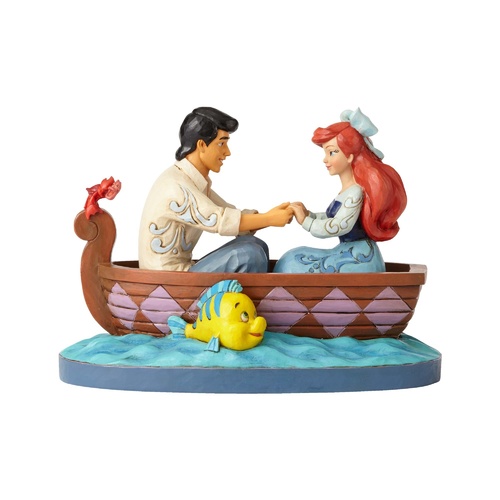 Jim Shore Disney Traditions - The Little Mermaid Ariel & Prince Eric - Waiting For A Kiss