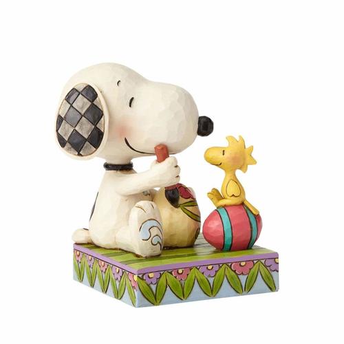 Peanuts By Jim Shore - Snoopy and Woodstock With Easter Eggs - A Colourful Tradition