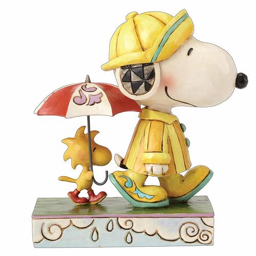 Peanuts By Jim Shore - Snoopy and Woodstock Rainy Day - Friends Through Rain or Shine