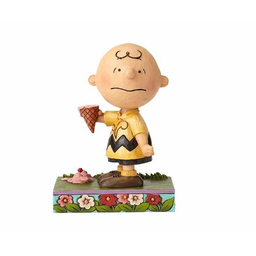 PRE PRODUCTION SAMPLE - Peanuts By Jim Shore - Charlie Brown with Ice Cream - Melting Point