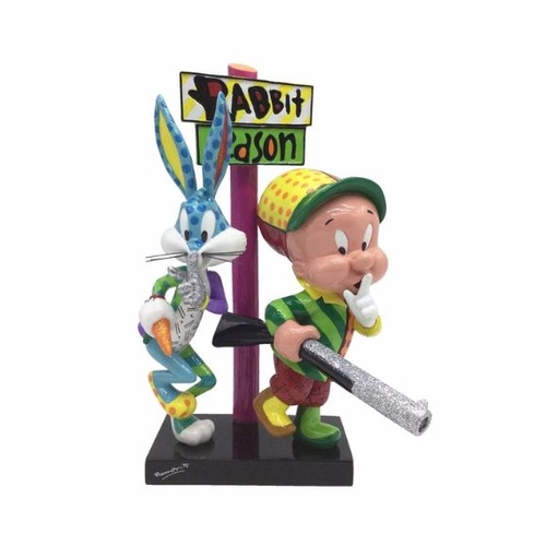 Looney Tunes By Britto - Elmer Fudd & Bugs Bunny Figurine Large