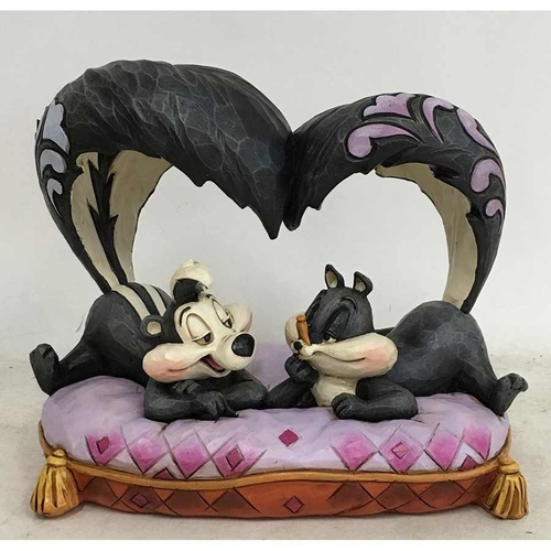 Jim Shore Looney Tunes Collection - Pepe Le Pew and Penelope - Hello Cherie