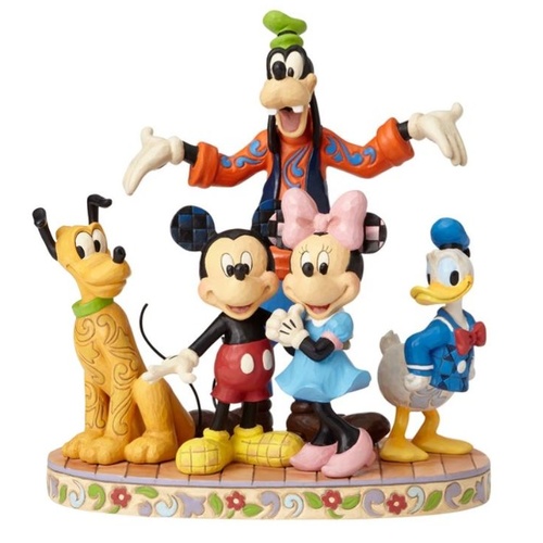 Jim Shore Disney Traditions - Mickey Mouse and The Fab Five - The Gang’s All Here