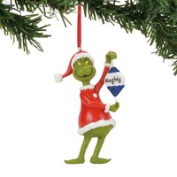 Dr Seuss The Grinch by Dept 56 - Grinch Naughty or Nice Hanging Ornament