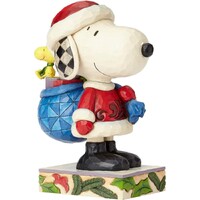 PRE PRODUCTION SAMPLE - Peanuts By Jim Shore Santa Snoopy & Woodstock