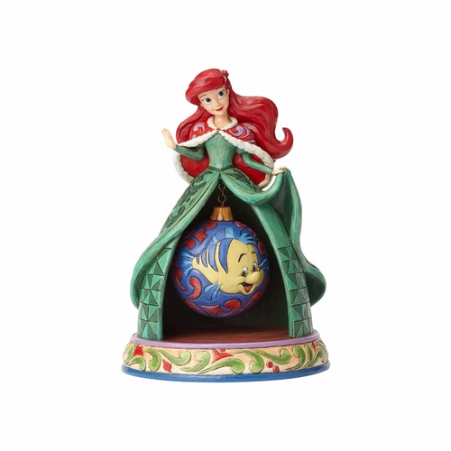 Jim Shore Disney Traditions - Ariel Christmas Figurine - Tidings Of Wonder