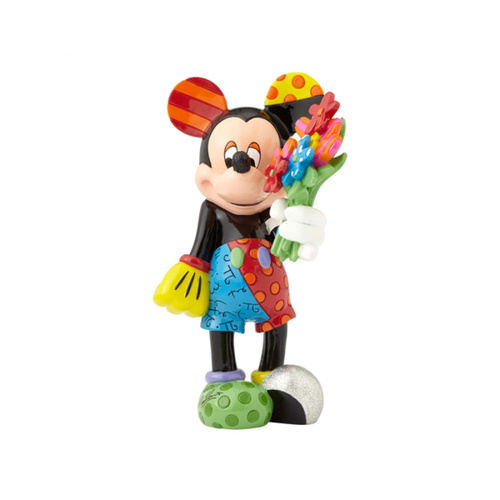 Disney Britto Mickey Mouse with Flower Figurine Large