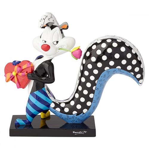 Looney Tunes By Britto - Pepe Le Pew With Flower Figurine