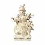 Heartwood Creek Santa Collection - White Woodland Snowman Statue