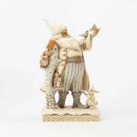 Heartwood Creek Santa Collection - White Woodland Santa with Birch House