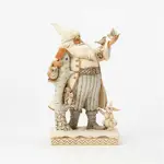 Heartwood Creek Santa Collection - White Woodland Santa with Birch House