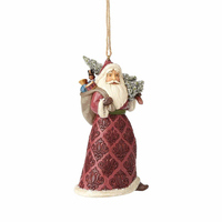 PRE PRODUCTION SAMPLE - Heartwood Creek Victorian - Santa with Tree Hanging Ornament