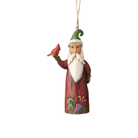 Folklore by Jim Shore - Santa With Cardinal Hanging Ornament
