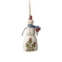 Folklore by Jim Shore - Snowman with Heart Hanging Ornament
