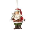Heartwood Creek Classic - Santa with Cat Hanging Ornament