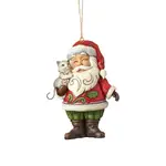 Heartwood Creek Classic - Santa with Cat Hanging Ornament