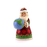 PRE PRODUCTION SAMPLE - Jim Shore Heartwood Creek - Santa Holding Globe Ornament
