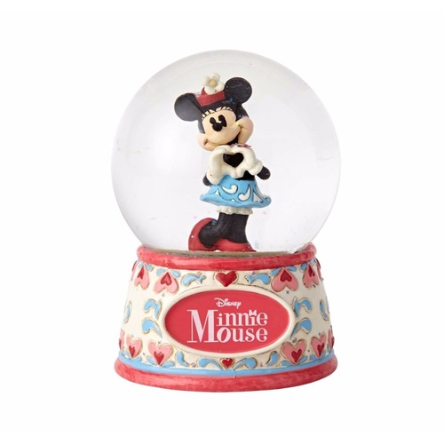 Jim Shore Disney Traditions Water Ball - Minnie Mouse - I Heart You
