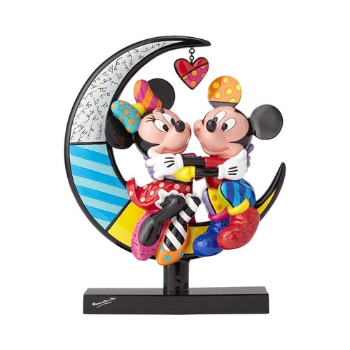 Disney Britto Mickey and Minnie on Moon Figurine NLE