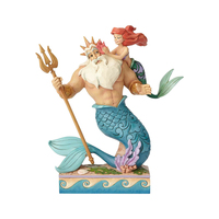 UNBOXED - Jim Shore Disney Traditions - The Little Mermaid Ariel & Triton - Daddy's Little Princess