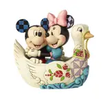 Jim Shore Disney Traditions - Mickey & Minnie Mouse In Swan - Lovebirds