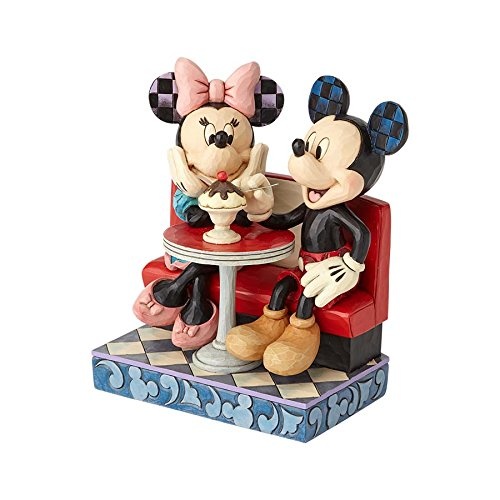 PRE PRODUCTION SAMPLE - Jim Shore Disney Traditions - Mickey and Minnie Mouse In Soda Shop Figurine
