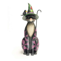 PRE PRODUCTION SAMPLE - Jim Shore Heartwood Creek Halloween - Black Cat Witch Statue