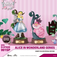 Beast Kingdom Mini D Stage - Disney Alice in Wonderland Alice and Cheshire Cat Candy Color Special Edition Set
