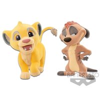 Q POSKET Disney Figurine - Fluffy Puffy Simba And Timon