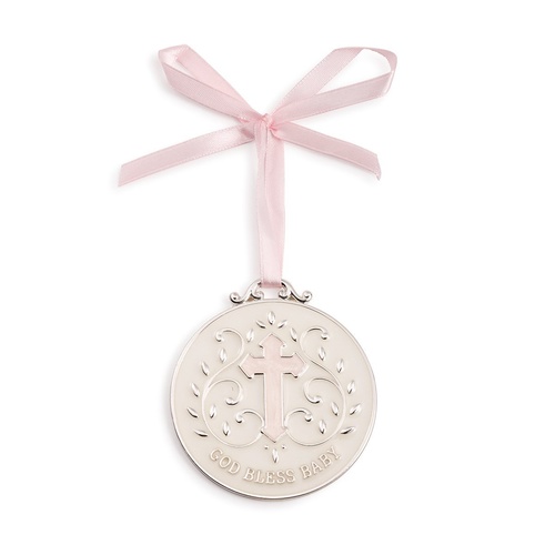 Demdaco Baby - Tender Blessings God Bless Baby Keepsake Medallion Pink