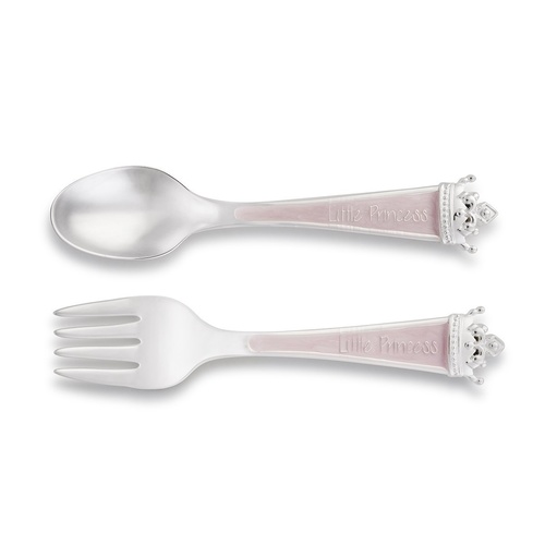 Demdaco Baby - Elegant Charms Princess Spoon & Fork Keepsake Gift Set