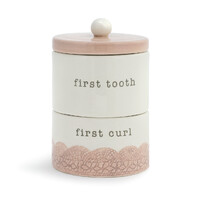 Demdaco Baby - First Tooth and First Curl Box - Pink