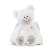 Demdaco Baby - Guardian Angel Bear Rattle Plush Pink