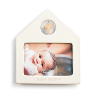 Demdaco Baby - Tender Blessings Pink Baptism Photo Frame 10cm x 15cm