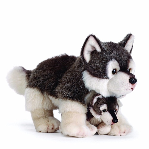 DEMDACO Baby Plush - Wolf Mum and Pup