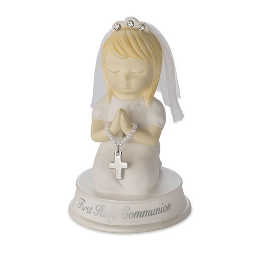 DEMDACO Baby Cherished Blessings - First Holy Communion Praying Girl Figurine