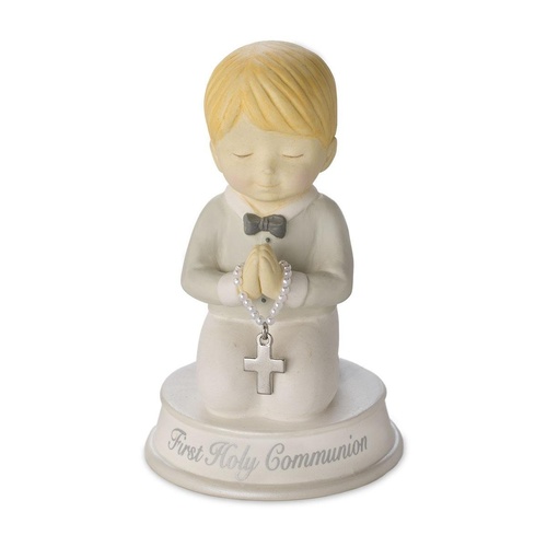 DEMDACO Baby Cherished Blessings - First Holy Communion Praying Boy Figurine