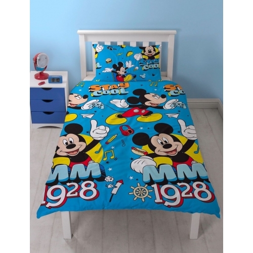 Disney Mickey Mouse Quilt Cover Set - Single - Stay Cool