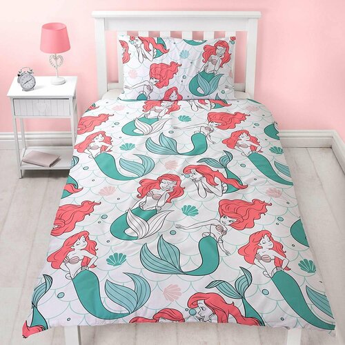 Disney Princess Quilt Cover Set - Single - Oceanic Ariel