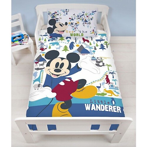 Disney Mickey Mouse Quilt Cover Set - Cot - Little Wanderer