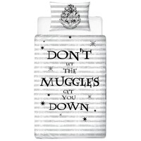 Harry Potter Quilt Cover Set - Single - Don't Let The Muggles Get You Down