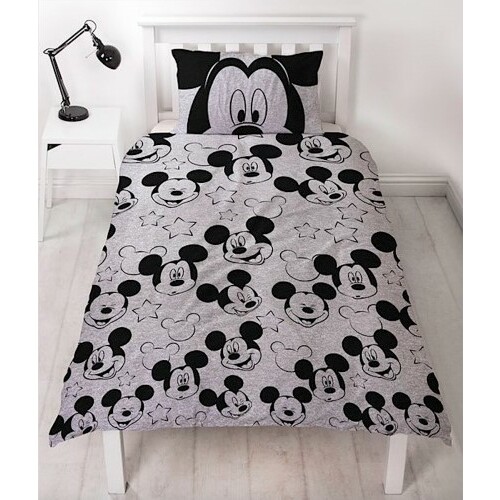 Disney Mickey Mouse Quilt Cover Set - Single - Mickey Mouse Silhouette