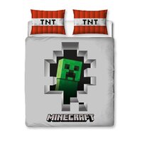 Minecraft Quilt Cover Set - Double - Dynamite