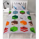 Minecraft Quilt Cover Set - Single - Pixel