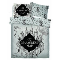 Harry Potter Quilt Cover Set - Double - Marauders Map