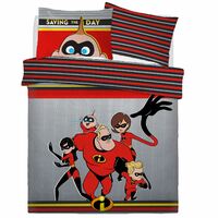 Disney The Incredibles Quilt Cover Set - Double - Saving The Day