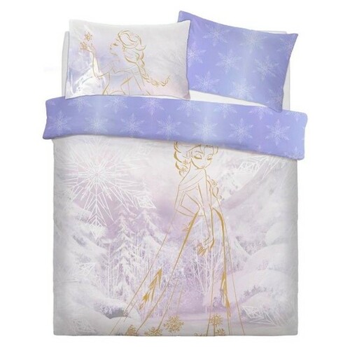 Disney Frozen Quilt Cover Set - Double - Rose Gold