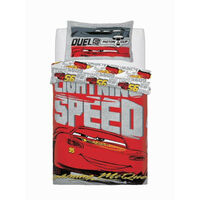 Disney Cars Quilt Cover Set - Single - Speed 