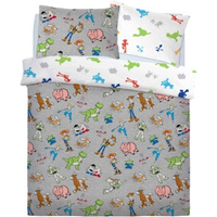 Disney Toy Story Quilt Cover Set - Double - Toys Are Back In Town