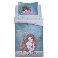 Disney The Little Mermaid Quilt Cover Set - Single - Ariel Believe